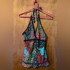 Aller Simplement Colorful Halter Top size S/M